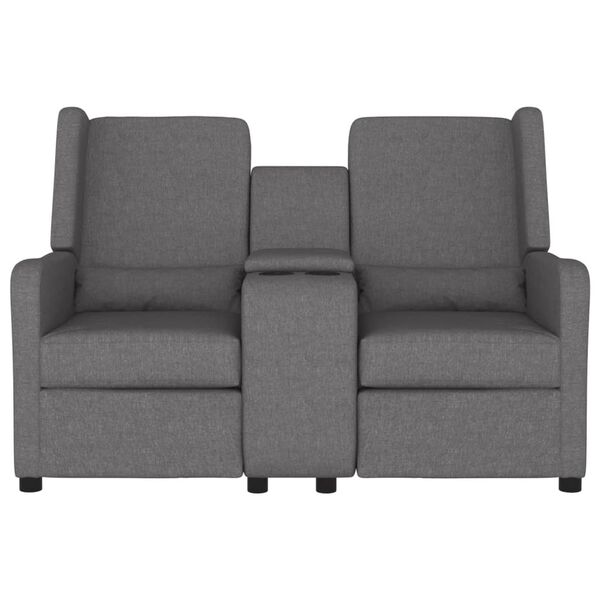 vidaXL 2m&iacute;stn&eacute; mas&aacute;žn&iacute; polohovac&iacute; křeslo s drž&aacute;kem n&aacute;pojů světle &scaron;ed&eacute;