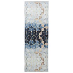 vidaXL Běhoun LESAKA Stř&iacute;brn&aacute; 100 x 300 cm Diamantov&yacute; samet