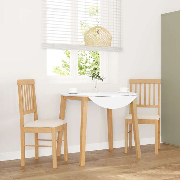 vidaXL Jídelní židle s polštáři 2 ks masivního dřeva s gumou