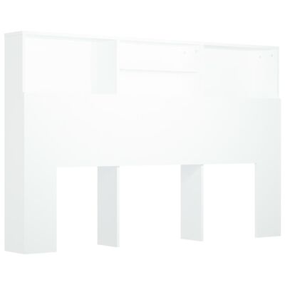 vidaXL Čelo postele s úložným prostorem bílé 160 x 19 x 103,5 cm