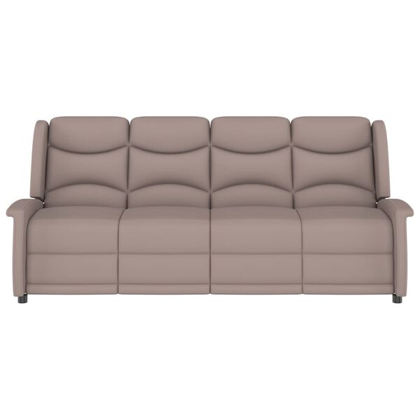 vidaXL 4m&iacute;stn&eacute; mas&aacute;žn&iacute; polohovac&iacute; křeslo taupe l&aacute;tka z mikrovl&aacute;kna