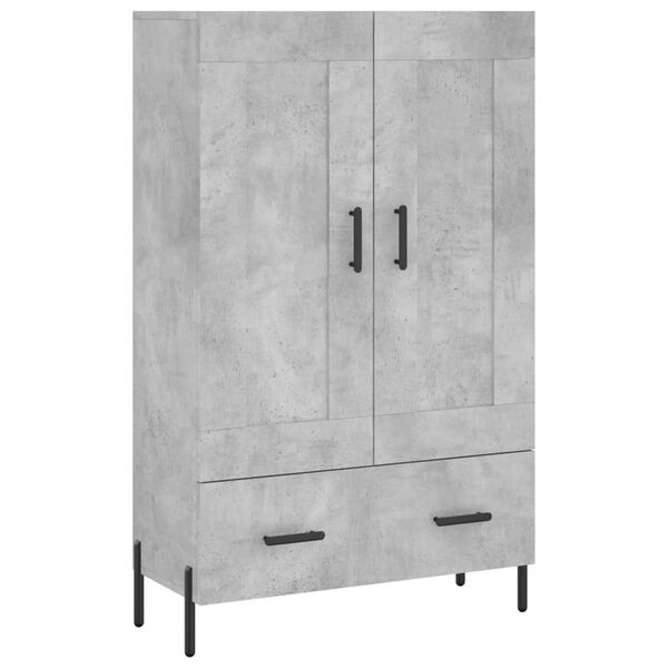 vidaXL Skř&iacute;ň highboard betonově &scaron;ed&aacute; 69,5x31x115 cm kompozitn&iacute; dřevo