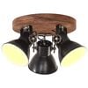 vidaXL Industri&aacute;ln&iacute; stropn&iacute; sv&iacute;tidlo 25 W čern&eacute; 42 x 27 cm E27