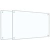 vidaXL Kuchyňsk&eacute; panely 2 ks průhledn&eacute; 80 x 50 cm tvrzen&eacute; sklo
