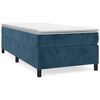 vidaXL Box spring postel s matrac&iacute; tmavě modr&aacute; 100x200 cm samet