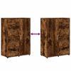 vidaXL Př&iacute;born&iacute;ky 2 ks kouřov&yacute; dub 60 x 31 x 84 cm kompozitn&iacute; dřevo