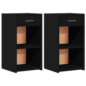 vidaXL Nočn&iacute; stolky 2 ks čern&eacute; 35 x 34 x 65 cm kompozitn&iacute; dřevo