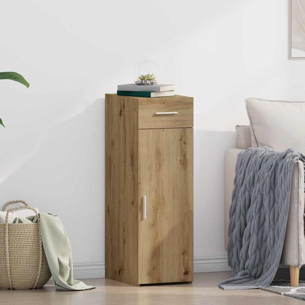 vidaXL Serv&iacute;rovac&iacute; skř&iacute;ň se z&aacute;suvkou Artisanov&yacute; dub 30 x 42,5 x 93 cm