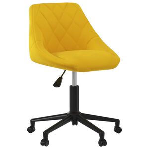 vidaXL Otočn&aacute; kancel&aacute;řsk&aacute; židle hořčicově žlut&aacute; samet