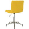 vidaXL Otočn&eacute; j&iacute;deln&iacute; židle 2 ks hořčicově žlut&eacute; samet