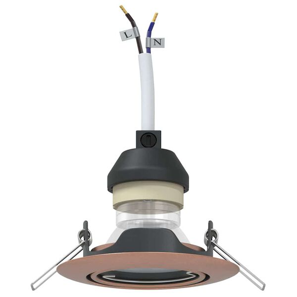 vidaXL Spotlights s reflektory 12 pcs Měděná 9 x 9 cm kov