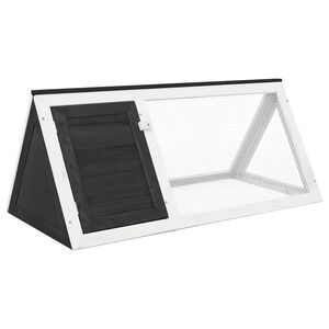vidaXL Klec pro kr&aacute;l&iacute;ky/zv&iacute;řata &scaron;ed&aacute; dřevo