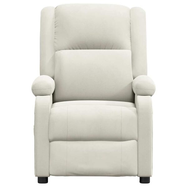 vidaXL Elektrick&eacute; mas&aacute;žn&iacute; křeslo kr&eacute;mov&eacute; samet