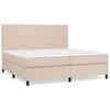 vidaXL Box spring postel s matrac&iacute; cappuccino 200 x 200 cm uměl&aacute; kůže