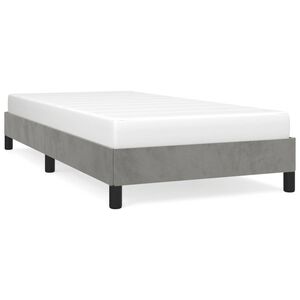 vidaXL R&aacute;m postele bez matrace světle &scaron;ed&aacute; 100 x 200 cm samet
