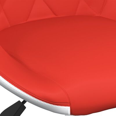 vidaXL Otočná jídelní židle červenobílá umělá kůže