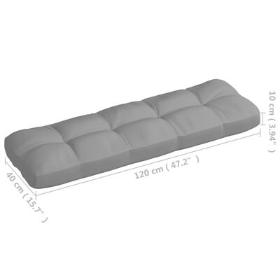 vidaXL Podušky na pohovku z palet 7 ks šedé