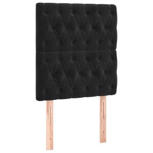 vidaXL Čelo postele čern&eacute; 80x7x118/128 cm sametov&eacute;
