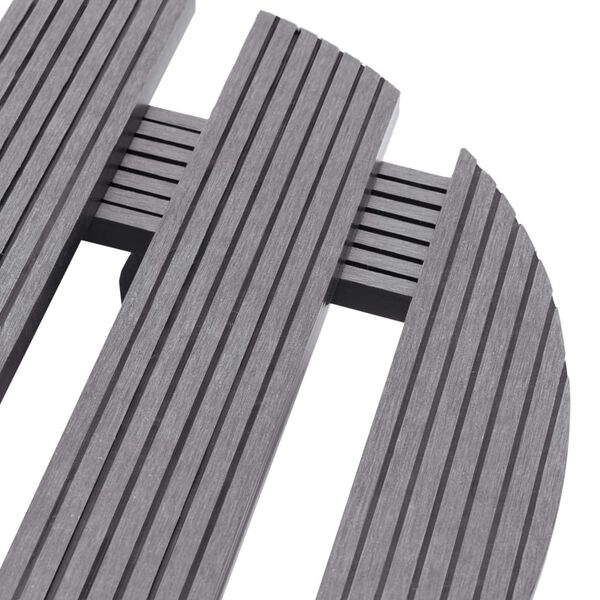 vidaXL Voz&iacute;ky pod květin&aacute;č 2 ks &scaron;ed&eacute; &Oslash; 30 x 7,5 cm WPC