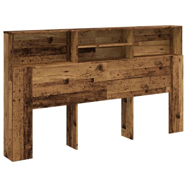 vidaXL Čelo postele s &uacute;ložn&yacute;m prostorem old wood 180 x 19 x 103,5 cm