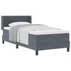 vidaXL Postel s boxspringem s čelo Tmavě &scaron;ed&aacute; 200 x 80 cm samet