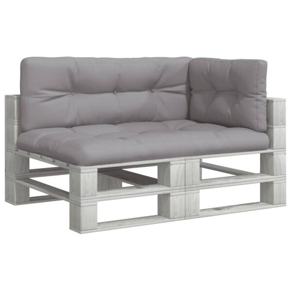 vidaXL Podu&scaron;ky na palety 3 ks &scaron;ed&eacute; textil