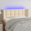 vidaXL Čelo postele s LED kr&eacute;mov&eacute; 93 x 16 x 78/88 cm textil