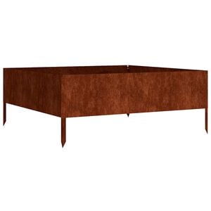 vidaXL Zahradn&iacute; vyv&yacute;&scaron;en&yacute; z&aacute;hon 100 x 100 x 41 cm cortenov&aacute; ocel
