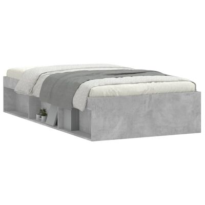 vidaXL Rám postele betonově šedý 90 x 190 cm