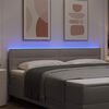 vidaXL LED hlavov&aacute; deska s LED p&aacute;sov&yacute;mi světly Taupe 180 cm Polyester