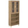 vidaXL Vysok&yacute; bufet Artisanov&yacute; dub 69,5 x 34 x 180 cm