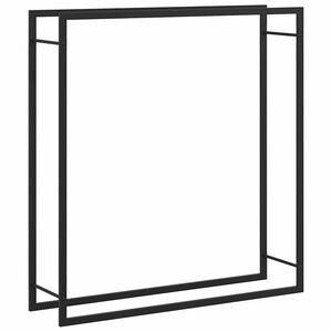 vidaXL Stojan na palivov&eacute; dřevo matn&yacute; čern&yacute; 110x28x116 cm ocel
