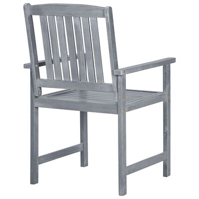 vidaXL Zahradní židle 2 ks šedé masivní akáciové dřevo