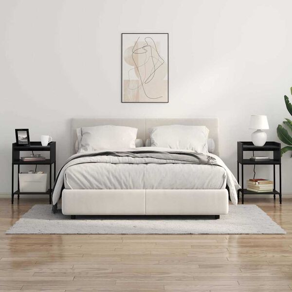 vidaXL Nočn&iacute; skř&iacute;ňka Čern&yacute; dub 40 x 40 x 61 cm kompozitn&iacute; dřevo