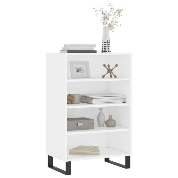 vidaXL Skř&iacute;ň highboard b&iacute;l&aacute; 57 x 35 x 90 cm kompozitn&iacute; dřevo