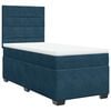 vidaXL Box spring postel s matrac&iacute; modr&aacute; 90 x 190 cm samet