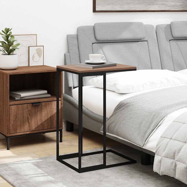 vidaXL Odkl&aacute;dac&iacute; stolek čern&yacute; 40 x 30 x 59 cm kompozitn&iacute; dřevo