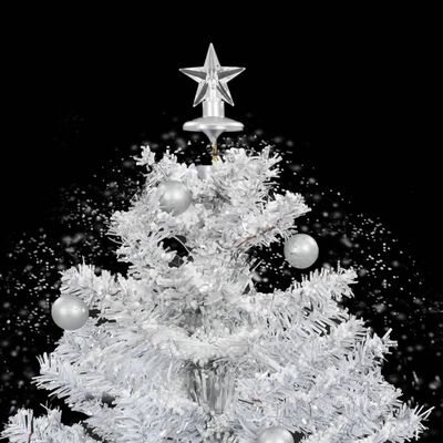 vidaXL Sněžící vánoční stromeček s deštníkovým stojanem bílý 75 cm