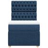 vidaXL Box spring postel s matrac&iacute; modr&aacute; 90x200 cm textil
