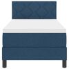 vidaXL Postel s boxspringem s matrac&iacute; s čelo Modr&aacute; 80 x 200 cm textil