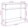 vidaXL Konzolov&yacute; stolek průhledn&aacute; skleněn&aacute; deska 98 x 35 x 81 cm ocel
