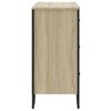 vidaXL Komoda dub sonoma 91 x 35,5 x 74,5 cm kompozitní dřevo