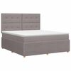 vidaXL Postel boxspring s matrac&iacute; s čelo Taupe 180 x 200 cm Textil