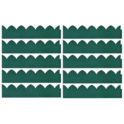 vidaXL Travní lemy 10 ks zelené 65 x 15 cm PP