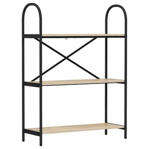 vidaXL Knihovna 3 &uacute;rovn&iacute; 80 x 30 x 109 cm Kompozitn&iacute; dřevo Sonoma dub