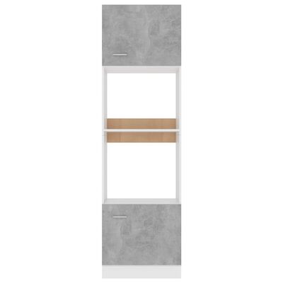vidaXL Skříňka na mikrovlnku betonově šedá 60x57x207 cm dřevotříska