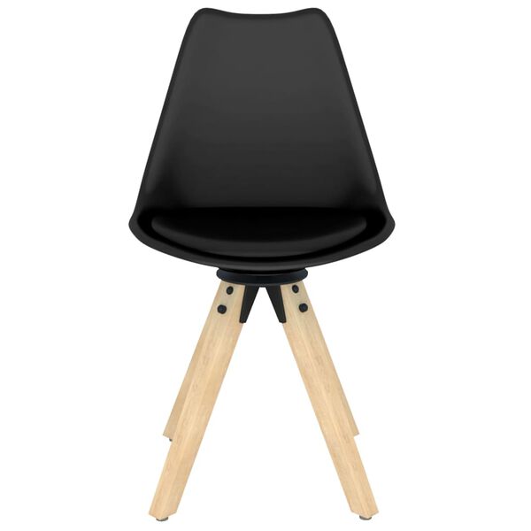 vidaXL Otočn&eacute; j&iacute;deln&iacute; židle 6 ks čern&eacute; PP