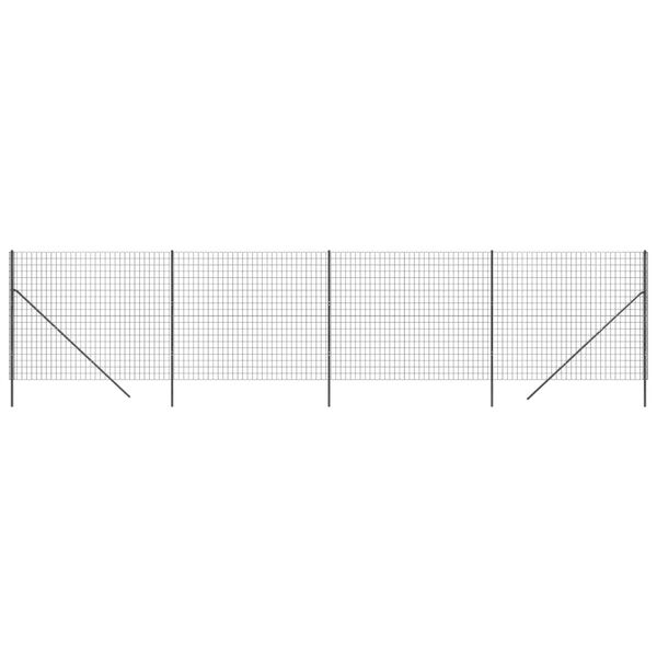 vidaXL Dr&aacute;těn&yacute; plot antracitov&yacute; 1,6 x 10 m pozinkovan&aacute; ocel