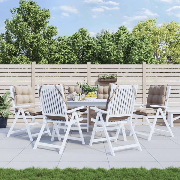 vidaXL Podu&scaron;ky na židli s n&iacute;zk&yacute;m opěradlem 6 ks taupe oxfordsk&aacute; l&aacute;tka