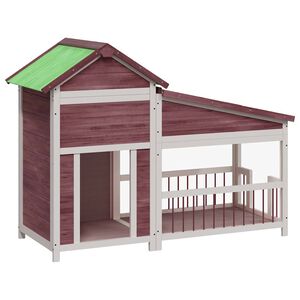 vidaXL Ps&iacute; bouda moka 143 x 60,5 x 109 cm masivn&iacute; borov&eacute; dřevo